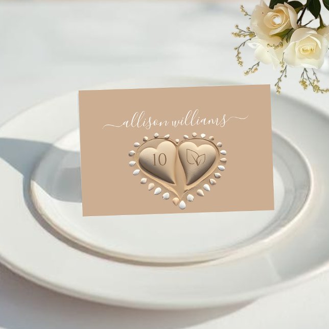 Beach Wedding Sand Hearts-Place Cards-Meal Icons Table Number (Beach Wedding Sand Hearts-Place Cards-Meal Icons Table Number vegetarian)