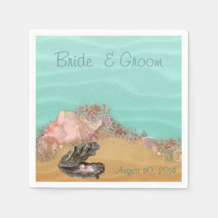 Beach Wedding Sandy Shore Napkin
