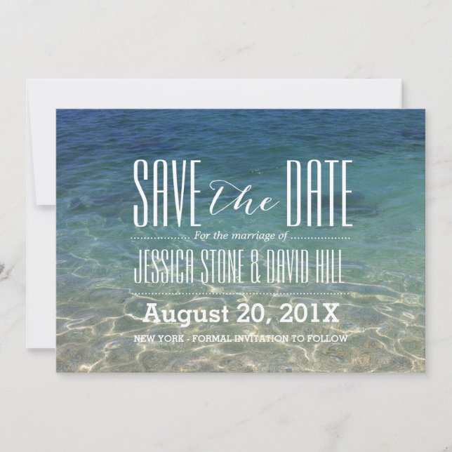 Beach Wedding Save the Date (Front)
