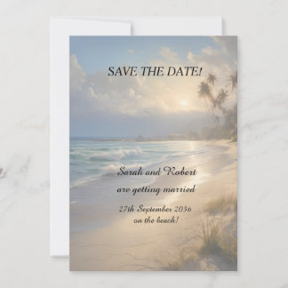 Beach Wedding Save The Date