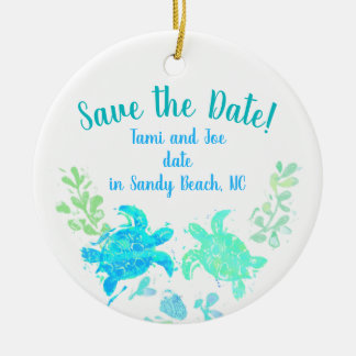 Beach Wedding Save the Date and Party Favour Ceramic Tree Decoration