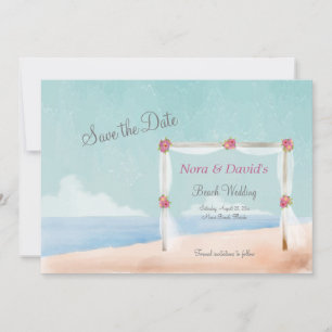 Beach Wedding Save the Date Announcement