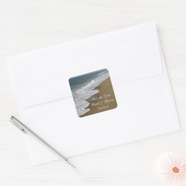 Beach Wedding Save the Date Envelope Seals (Envelope)
