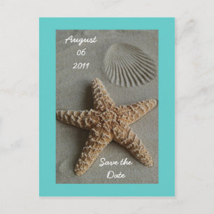 Beach Wedding Save the Date Postcard