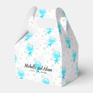 Beach Wedding Seashell Personalised Favour Boxes