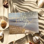 Beach Wedding  Seashell String Lights SaveThe Date Save The Date<br><div class="desc">Beach wedding  save the date.Beautifully save the date that can be customised with your name.Select the "customise" button to change the font style, colour and size.</div>