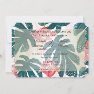 Beach Wedding Seashells Invitation