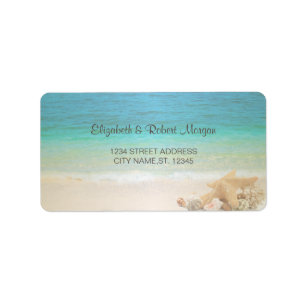Beach Wedding Seashells  Wedding Label