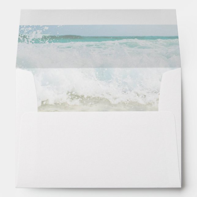 Beach Wedding Seaside/Oceanside Wedding Envelope (Back (Bottom))
