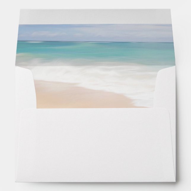 Beach Wedding Seaside/Oceanside Wedding Envelope (Back (Bottom))
