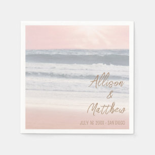 Beach Wedding   Seaside Wedding Napkin