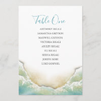 Beach Wedding Seating Chart Table Plan