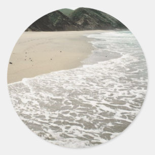 Beach Wedding Setting Classic Round Sticker
