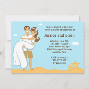 Beach Wedding Shower Invitation