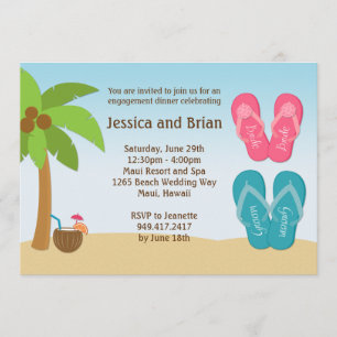 Beach Wedding Shower Invitation