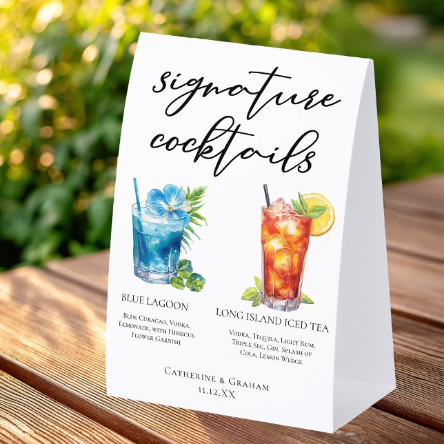 Beach Wedding Signature Cocktails Menu (Creator Uploaded)