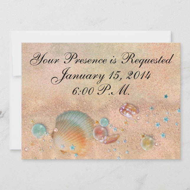 Beach Wedding - SRF Invitation (Front)