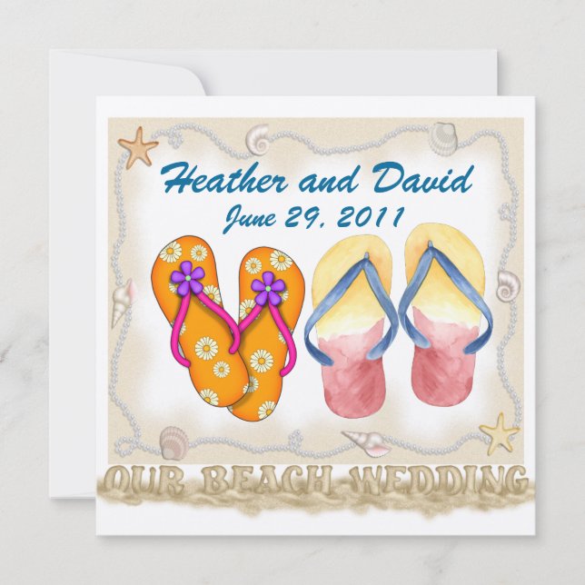 Beach Wedding - SRF Invitation (Front)