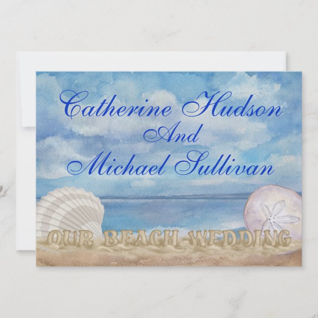 Beach Wedding - SRF Invitation (Front)