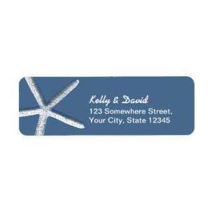Beach Wedding Starfish Navy Blue