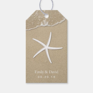 Beach Wedding Starfish & Sand Tropical Gift Tags