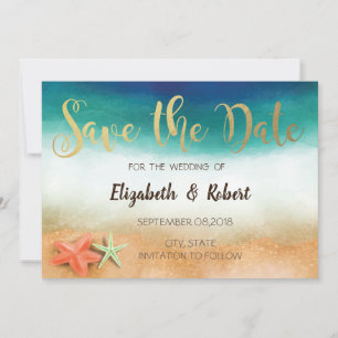 Beach Wedding,Starfish Save The Date
