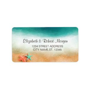 Beach Wedding Starfish Wedding Label