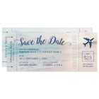 Beach Wedding Sunset Boarding Pass Save the Date
