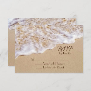 Beach Wedding Surf RSVP Enclosure Card
