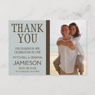 Beach Wedding Thank You Card