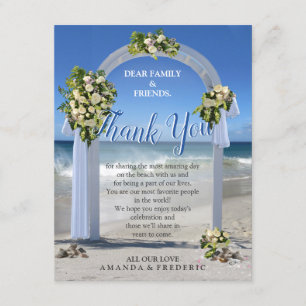Beach Wedding Thank You Card
