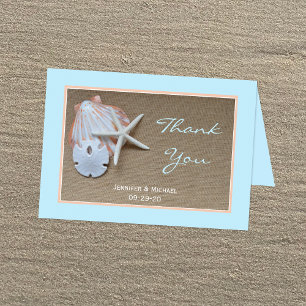 Beach Wedding Thank You Card