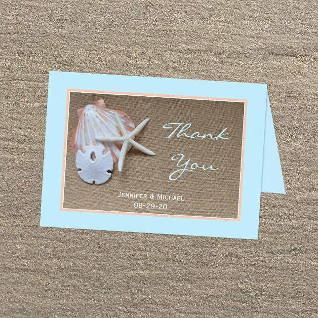 Beach Wedding Thank You Card (Creator Uploaded)
