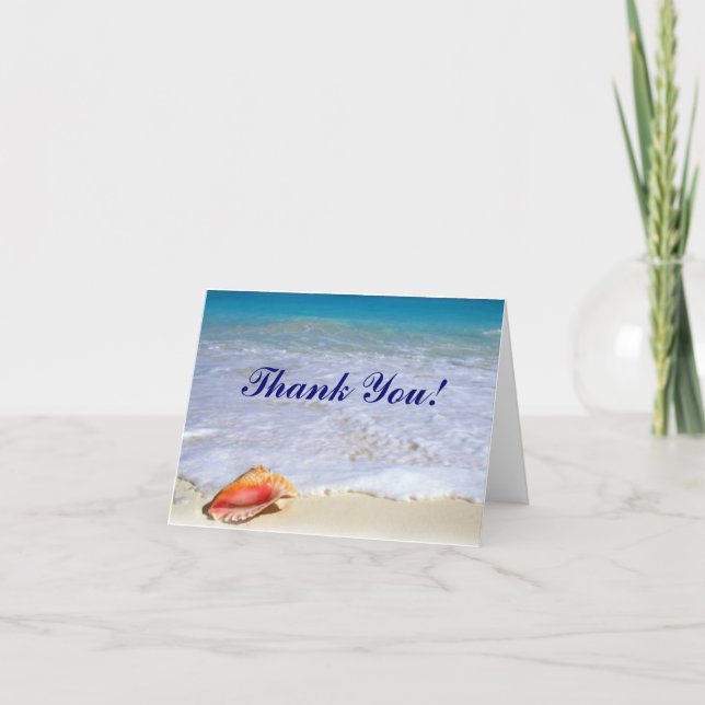 Beach wedding Thank You notecards (Front)