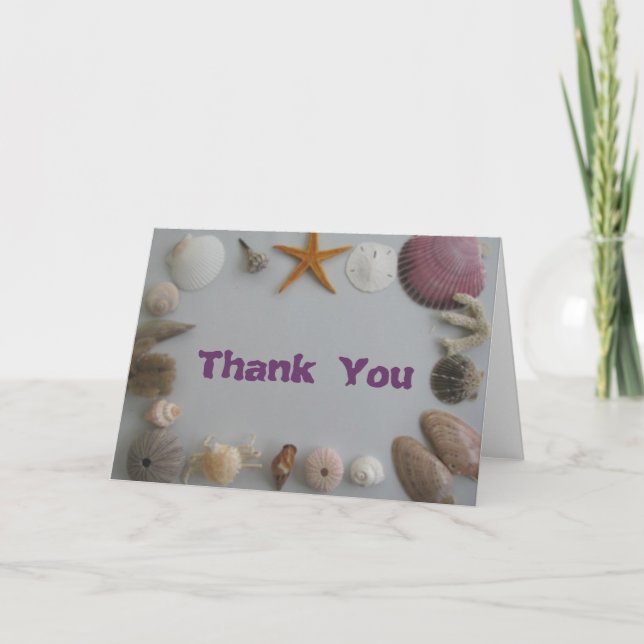 Beach Wedding/Thank You Thank You Card (Front)