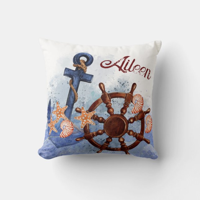 Beach Wedding Theme Bridesmaid Gift Idea Cushion (Front)