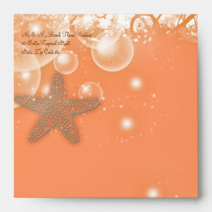 Beach wedding theme ~ elegant envelopes