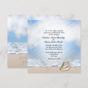 Beach Wedding Theme Invitation