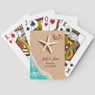 Beach Wedding Theme Playing Cards