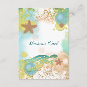 Beach wedding theme response rsvp