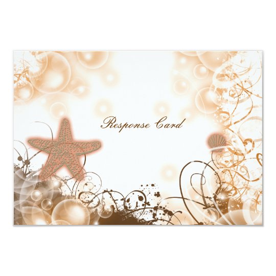 Beach wedding theme ~ response rsvp card