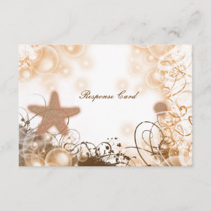 Beach wedding theme ~ response rsvp card 2