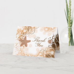 Beach wedding theme ~ thank you 2 card