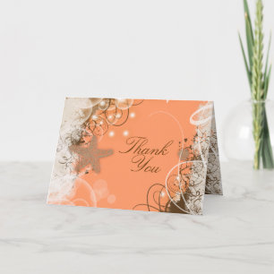 Beach wedding theme ~ thank you card