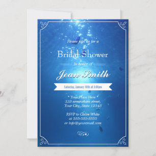 Beach Wedding Under the Sea Bridal Shower Invitation