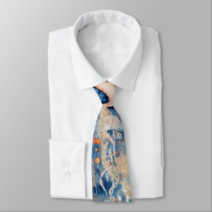 Beach wedding under the sea navy orange gold tie