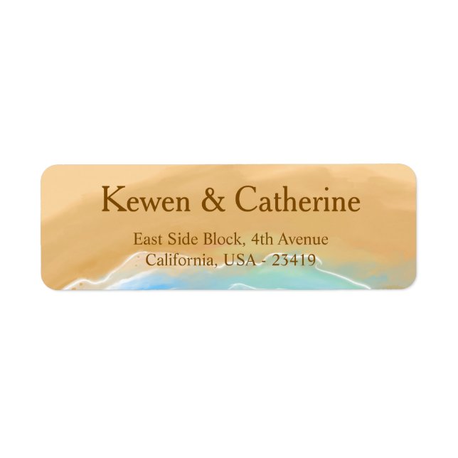 Beach Wedding Watercolor (Front)