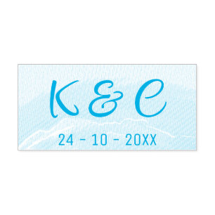 Beach Wedding Watercolor  Self-inking Stamp