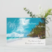 Beach Wedding We did it on the Beach Wedding Annou Invitation (Standing Front)