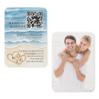 Beach Wedding Website QR Code Enclosure Card